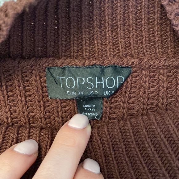 TOPSHOP burgundy sweater. Size S - Picture 2 of 2